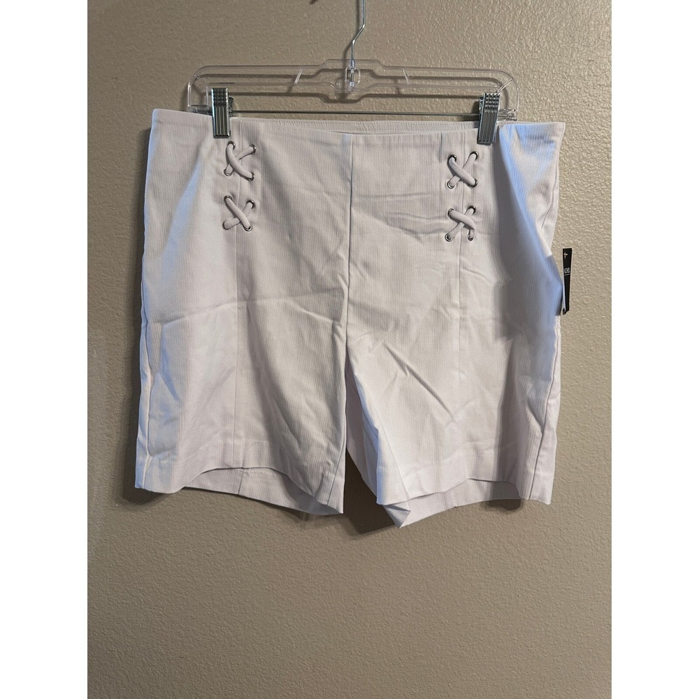 Zac & Rachel White Shorts Lace-Up Detail Casual Summer Size 12